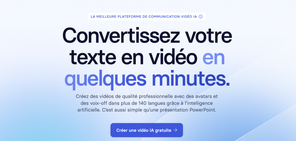 Avis Synthesia Meilleur Logiciel Vidéo par IA