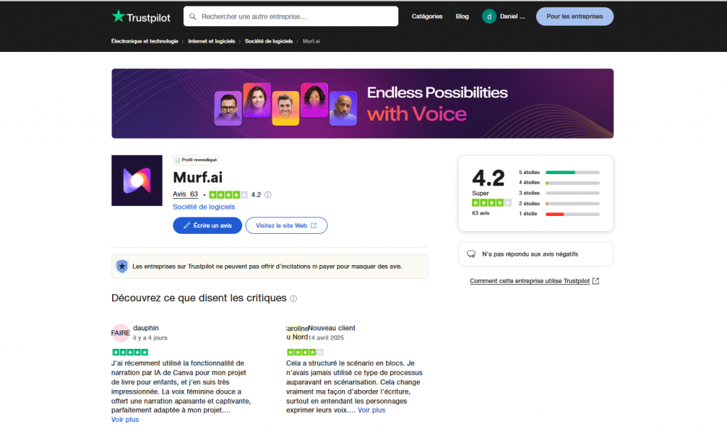 Murf AI Générateur de Voix Off par IA
