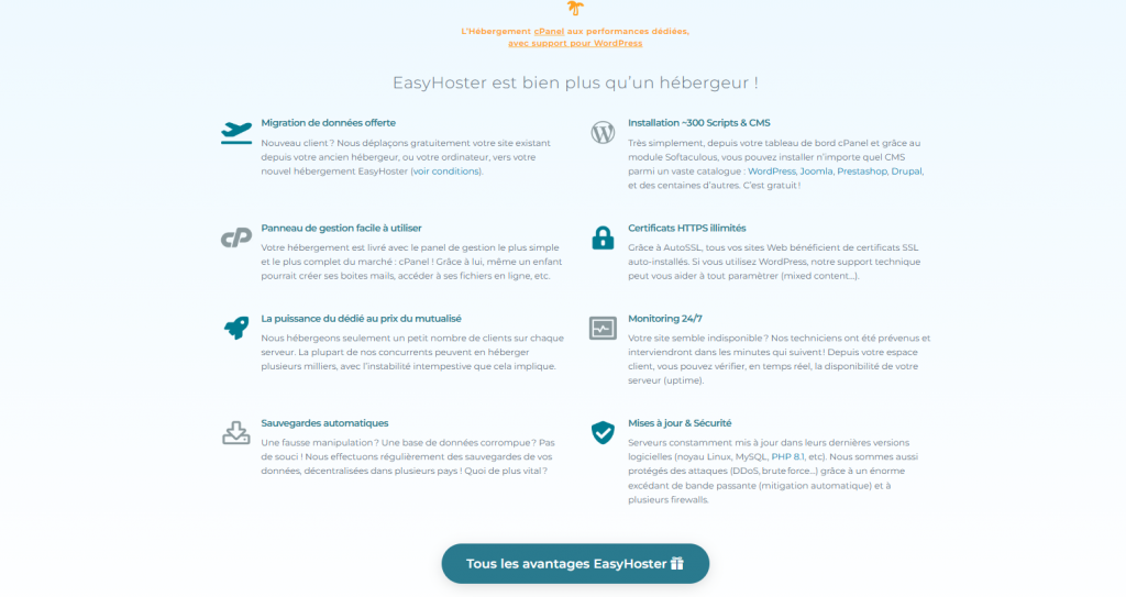 EasyHoster Hébergeur Web