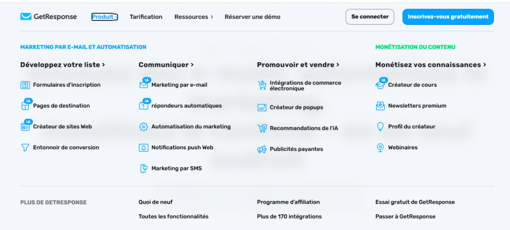 Avis GetResponse Emailing