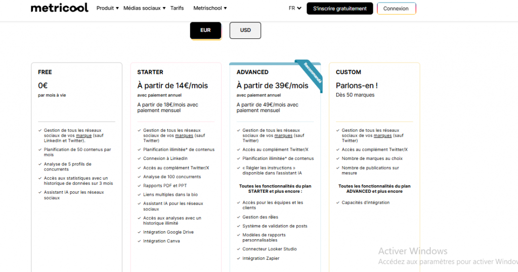 Metricool Gérer Les Réseaux Sociaux