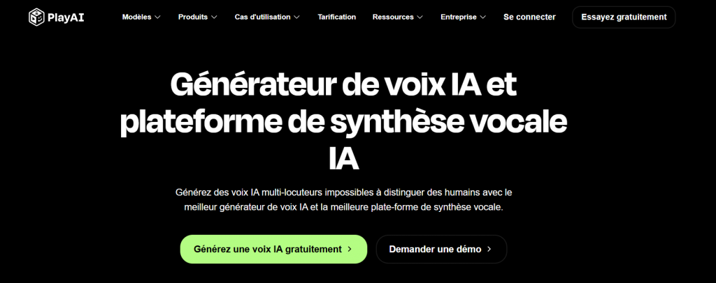 Play.ht Meilleur Outil de Synthèse Vocal IA
