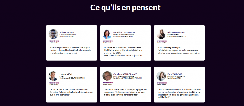 Screeber le Logiciel de Copywriting