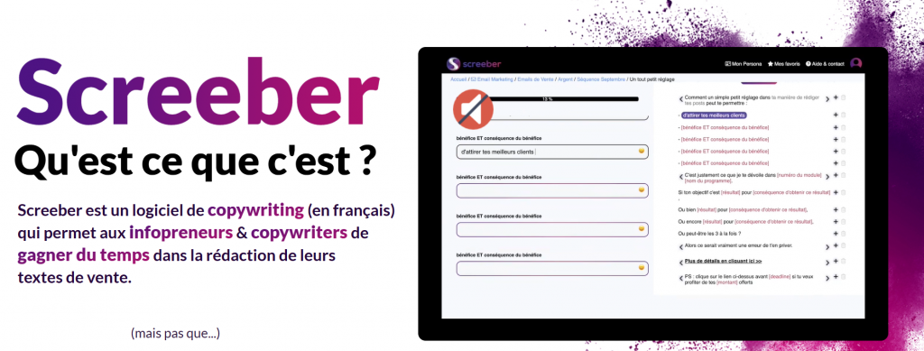 Screeber le Logiciel de Copywriting