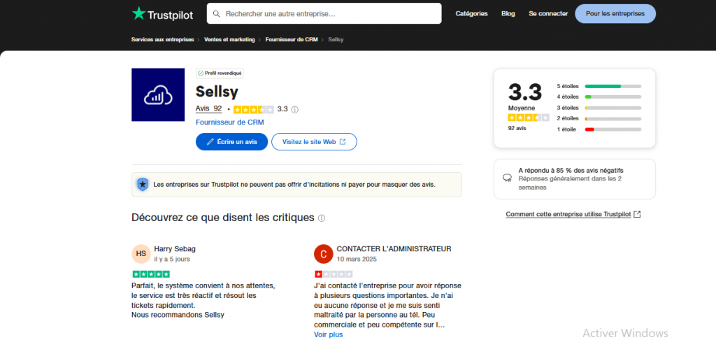 Sellsy le Meilleur CRM de vente
