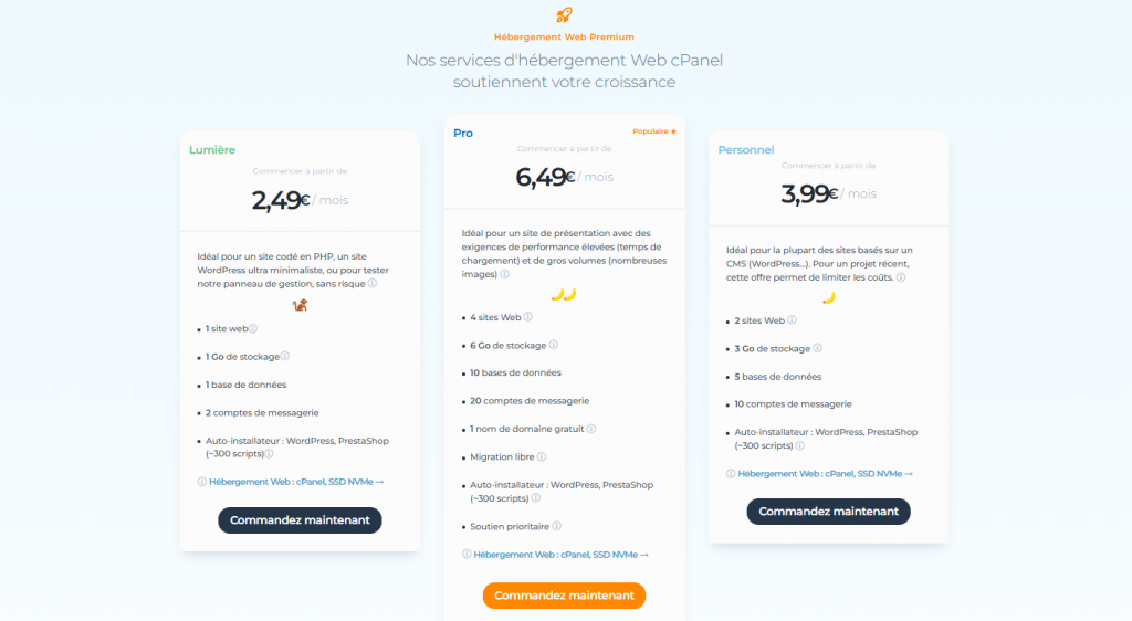 EasyHoster Hébergeur Web