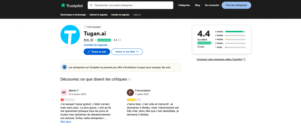 Tugan.ai Outil pour Créer du Contenu